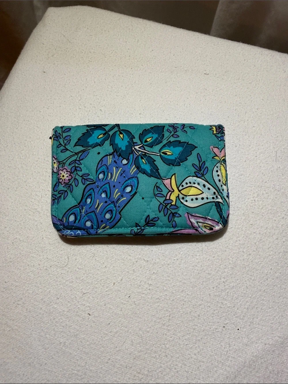 Vera Bradley Teal Floral Card Wallet